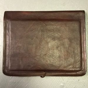 Leather laptop case. Hand made
